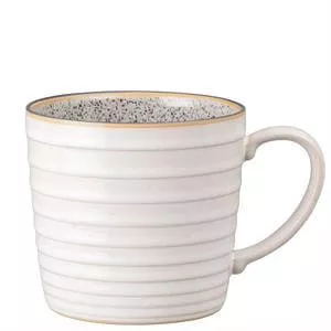 Denby Studio Grey White Ridged Mug